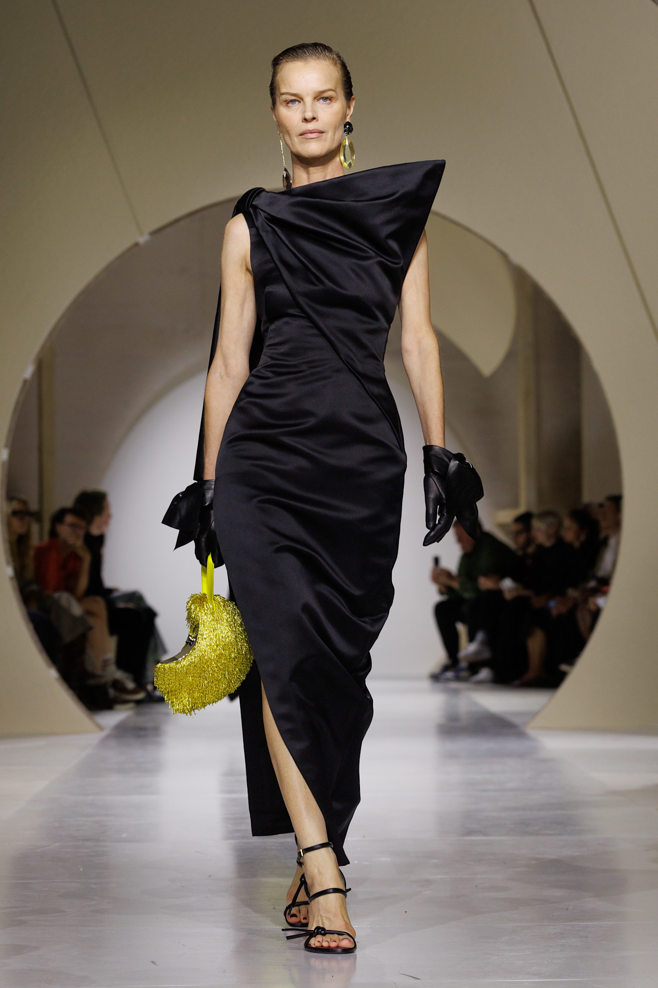 a model walks the givenchy runway.
