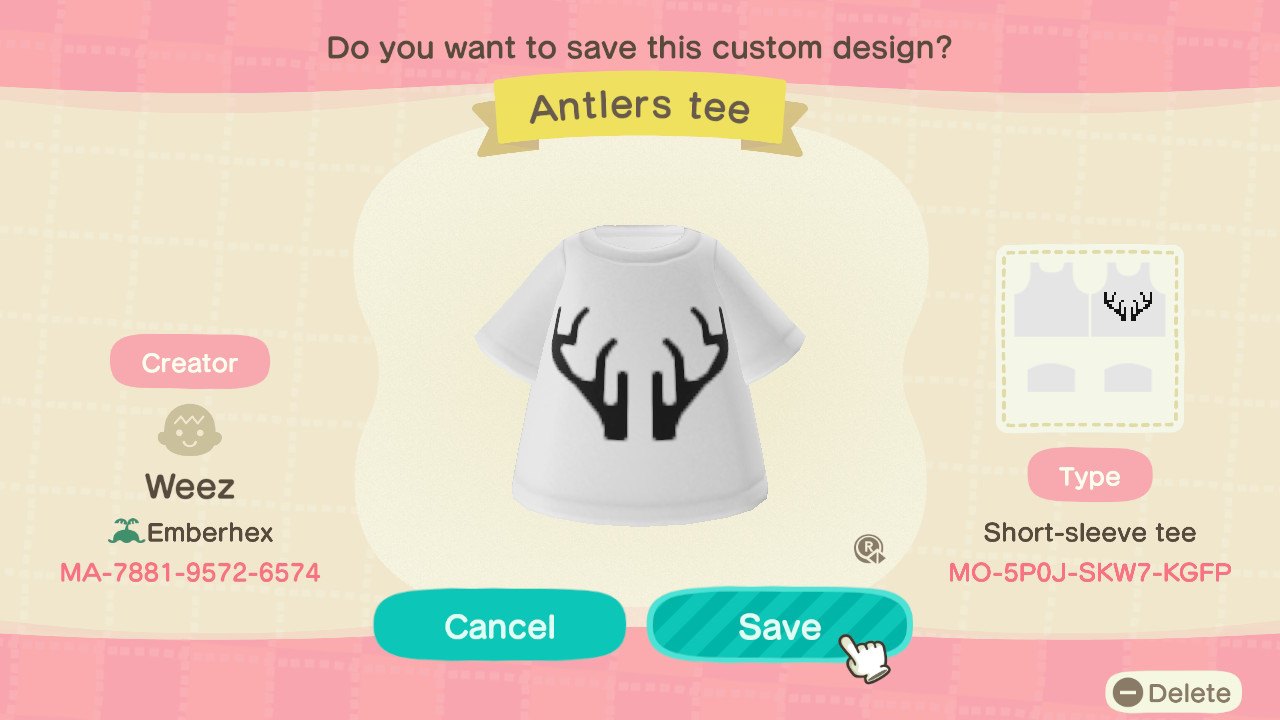 Nintendo Animal Crossing fashion designs