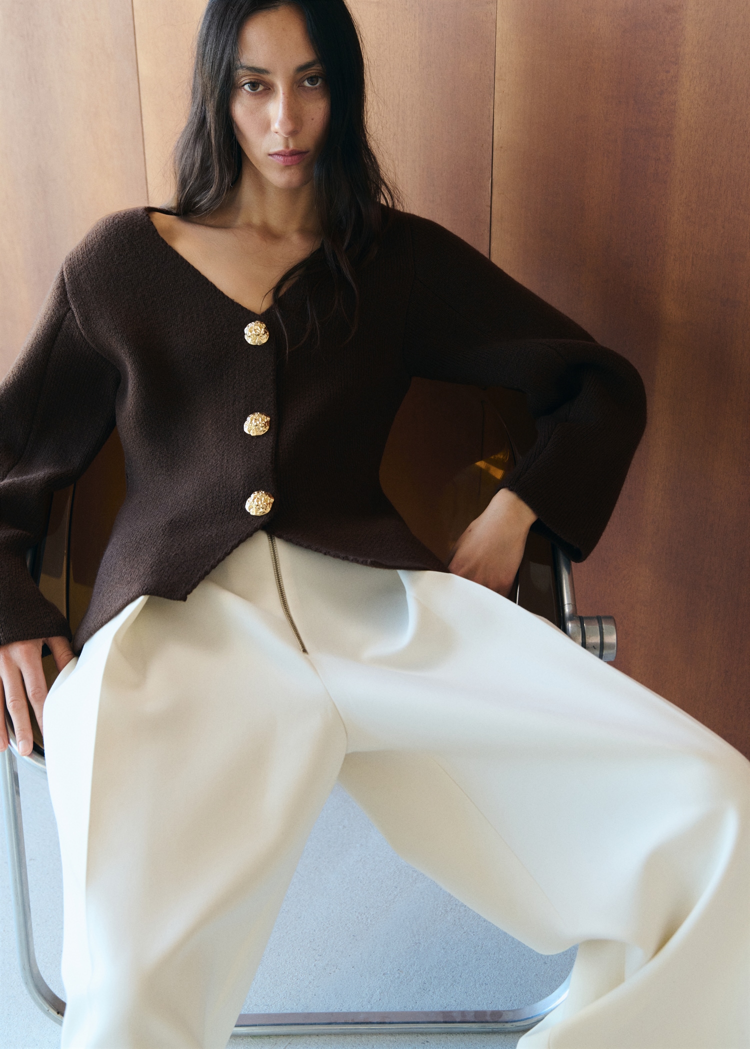 Knitted Jacket With Jewel Buttons - Women | Mango United Kingdom