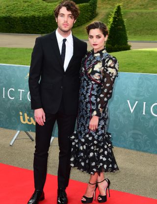 Tom Hughes and Jenna Coleman attending the premiere screening of ITV's Victoria at Kensington Palace, London.