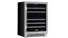 EdgeStar 24 Inch Wide 46 Bottle Built-In Dual Zone Wine Cooler with Reversible Door and LED Lighting