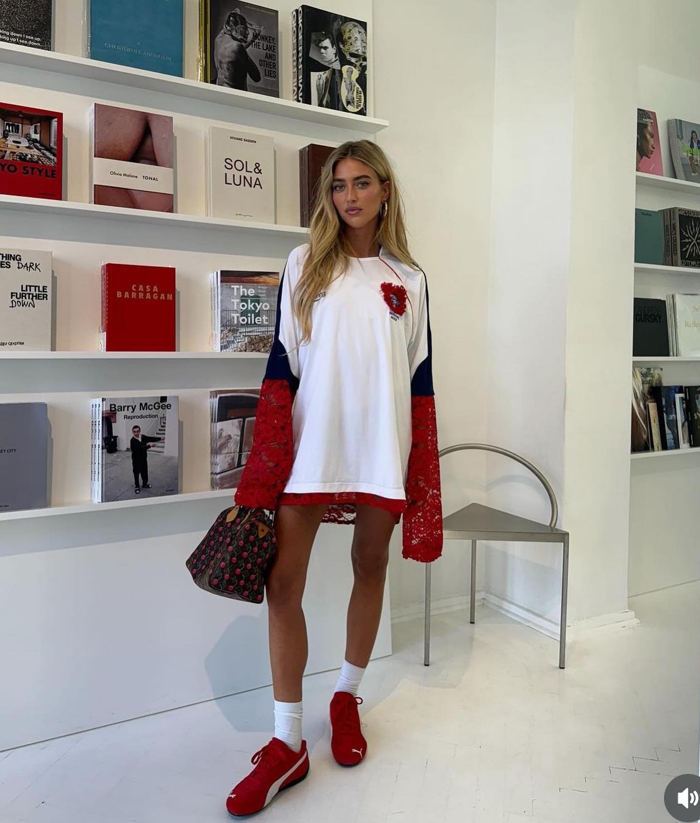 Emili Sindlev wore Puma Speedcat OG sneakers.