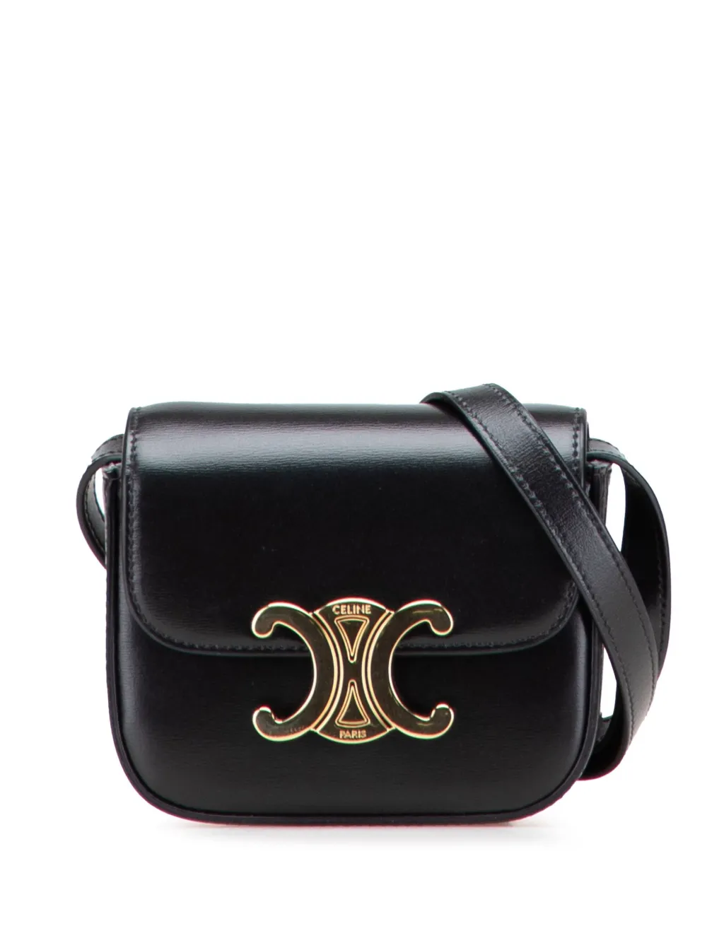 Céline Pre-Owned 2022 Mini Shiny Calfskin Triomphe Crossbody Bag | One Size