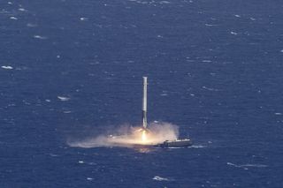 SpaceX CRS-8 Mission First Stage Landing