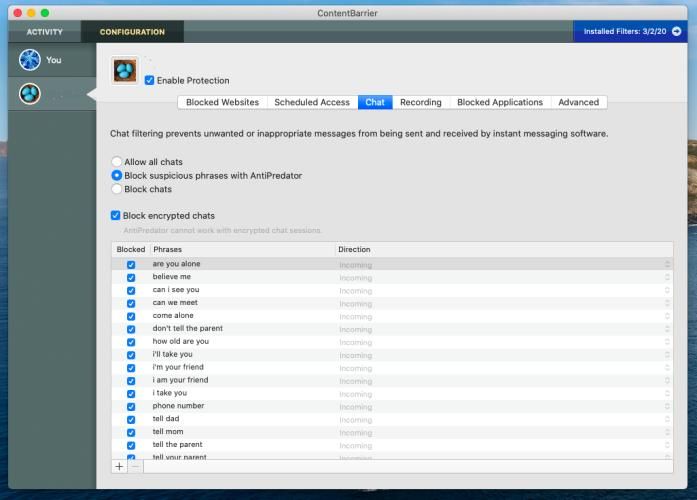Intego Parental Controls