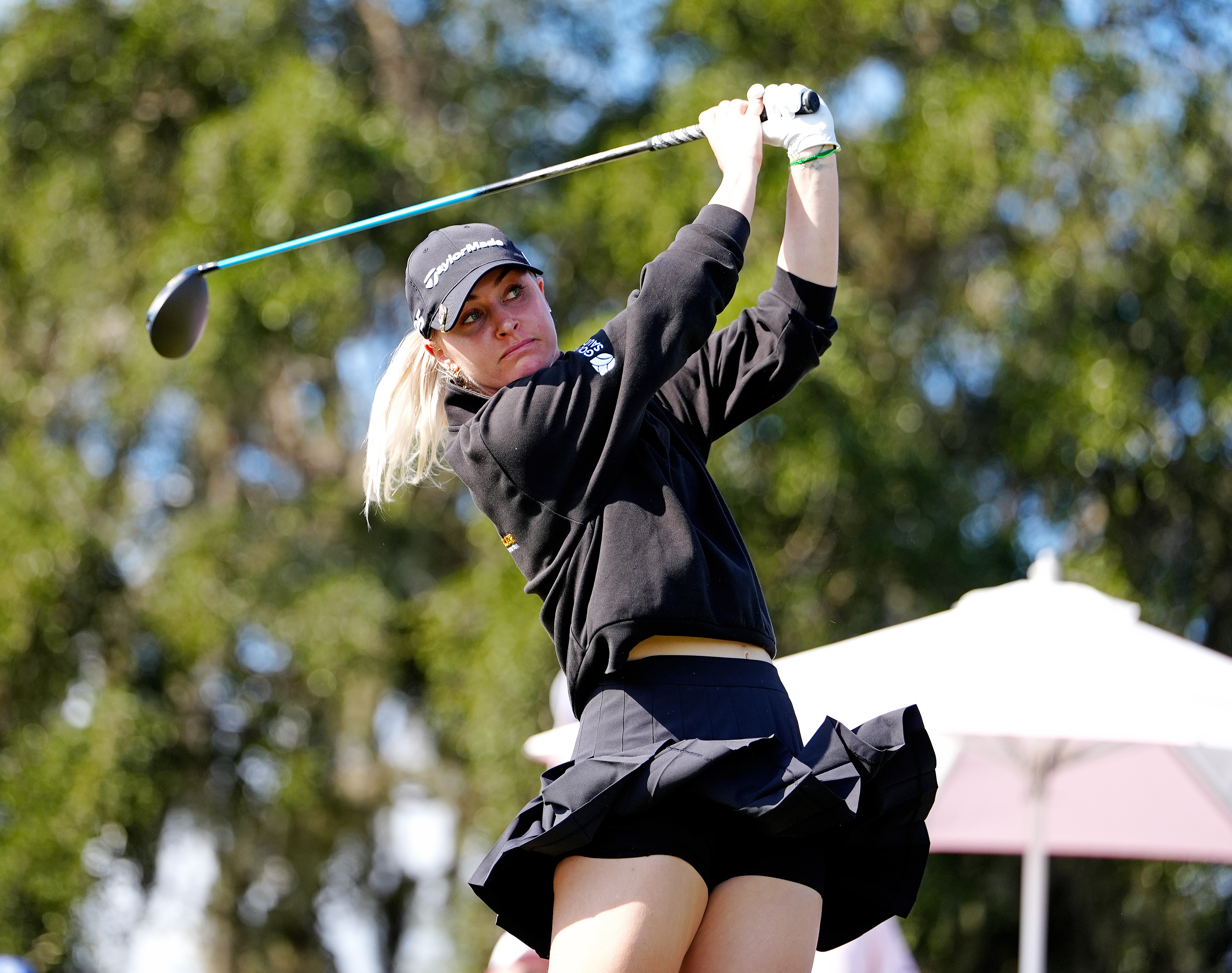 Charley Hull of TaylorMade with the new Qi4D driver