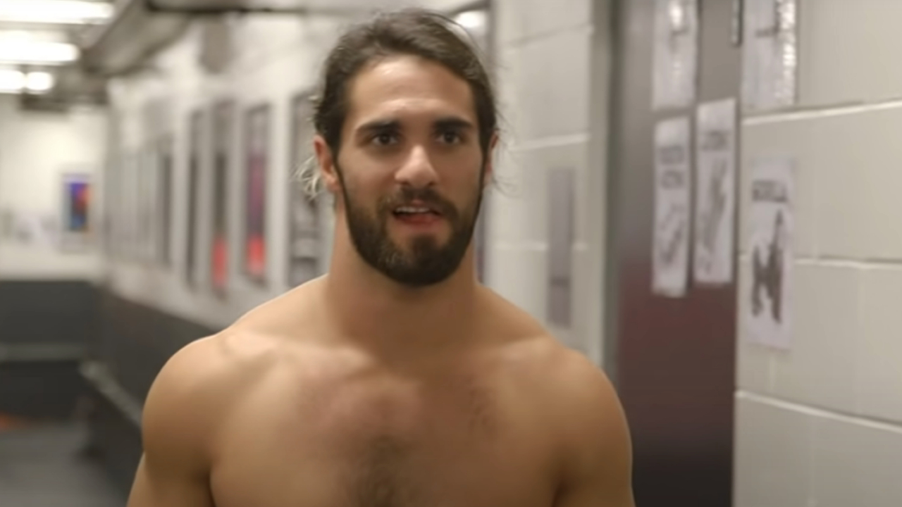 Seth Rollins backstage in WWE The Day Of: SummerSlam 2015