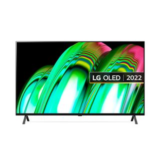 Et LG A2 TV vises på en hvid baggrund.