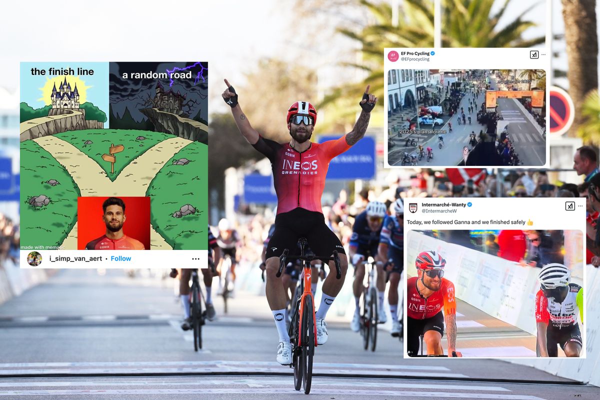 Tweets of the week: Catastrophe on the Volta, Tadej Pogačar’s particular warm-up, and GB’s cyclists go to the footie