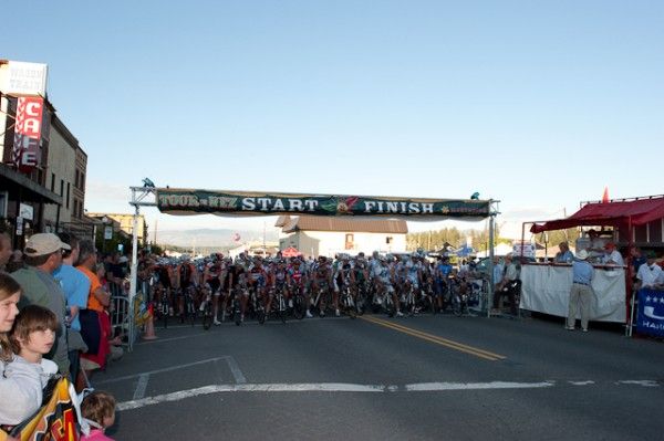 The men are ready to start the Downtown Truckee Criterium at the Tour de Nez.
