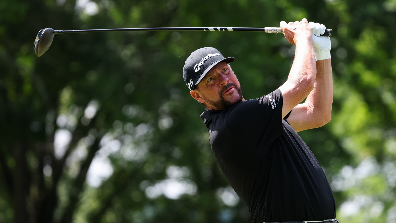 Michael Block hits a driver off the tee