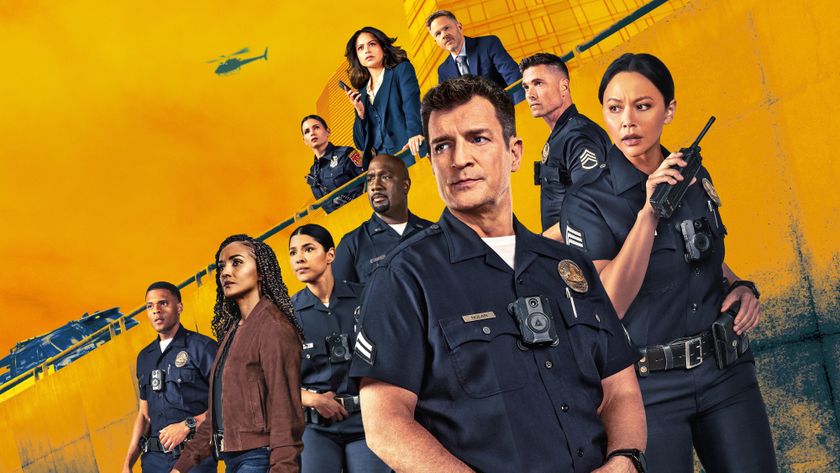 The Rookie key art featuring the cast posing against a yellow background.