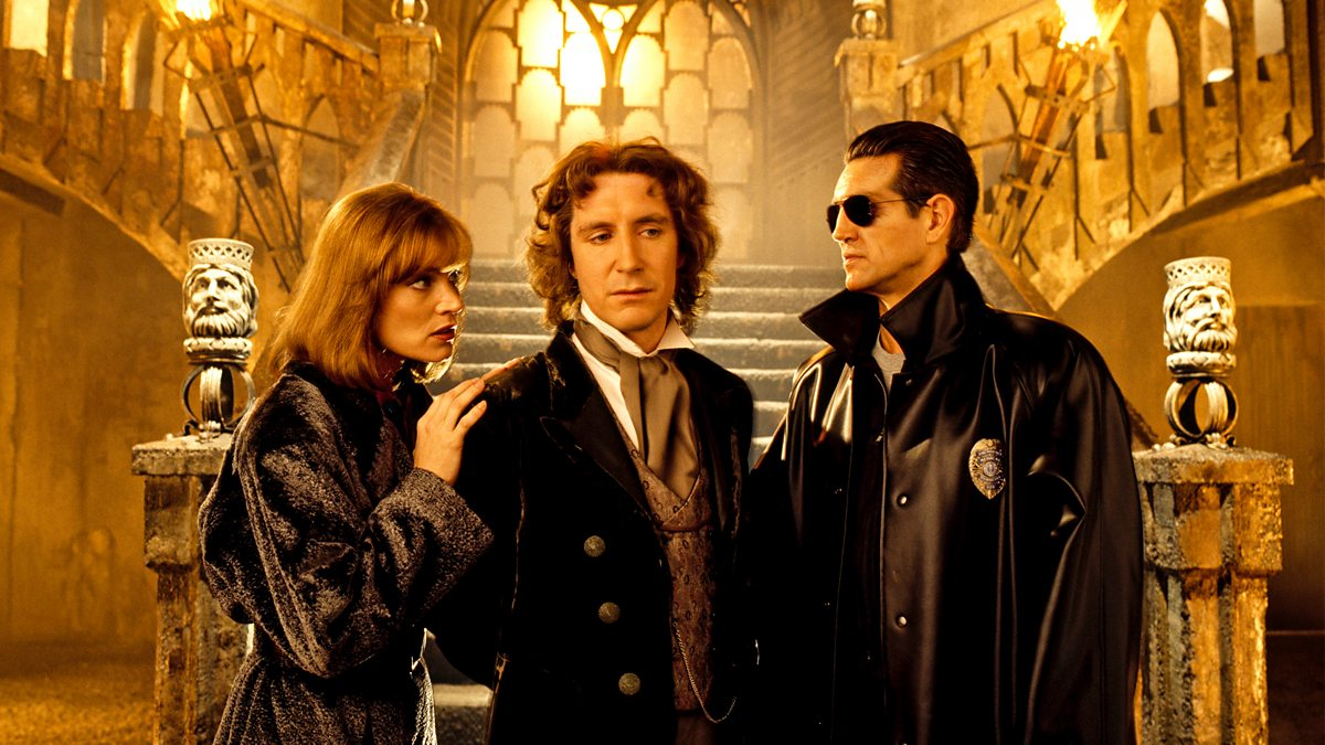 Screenshot from the 1996 TV movie "Doctor Who" starring Paul McGann, Daphne Ashbrook, and Eric Roberts.