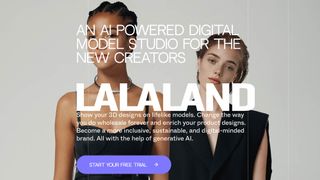 AI models on the Lalaland homepage