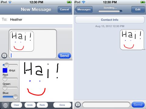 Imessage Draw Draw and handwrite iMessages and texts with Grafiti for iPhone ...