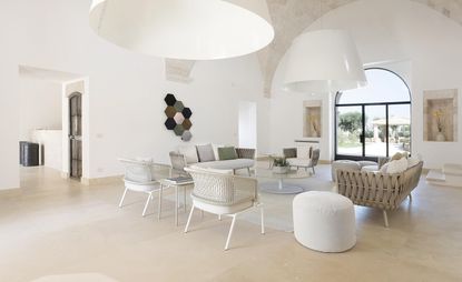 Lounge space at Masseria Antonio Augusto hotel, Lecce, Italy