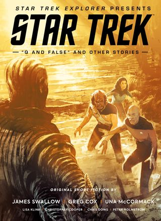Cover art for "Star Trek: 'Q and False' and Other Stories"