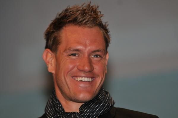 Wouter Weylandt smiles for the cameras