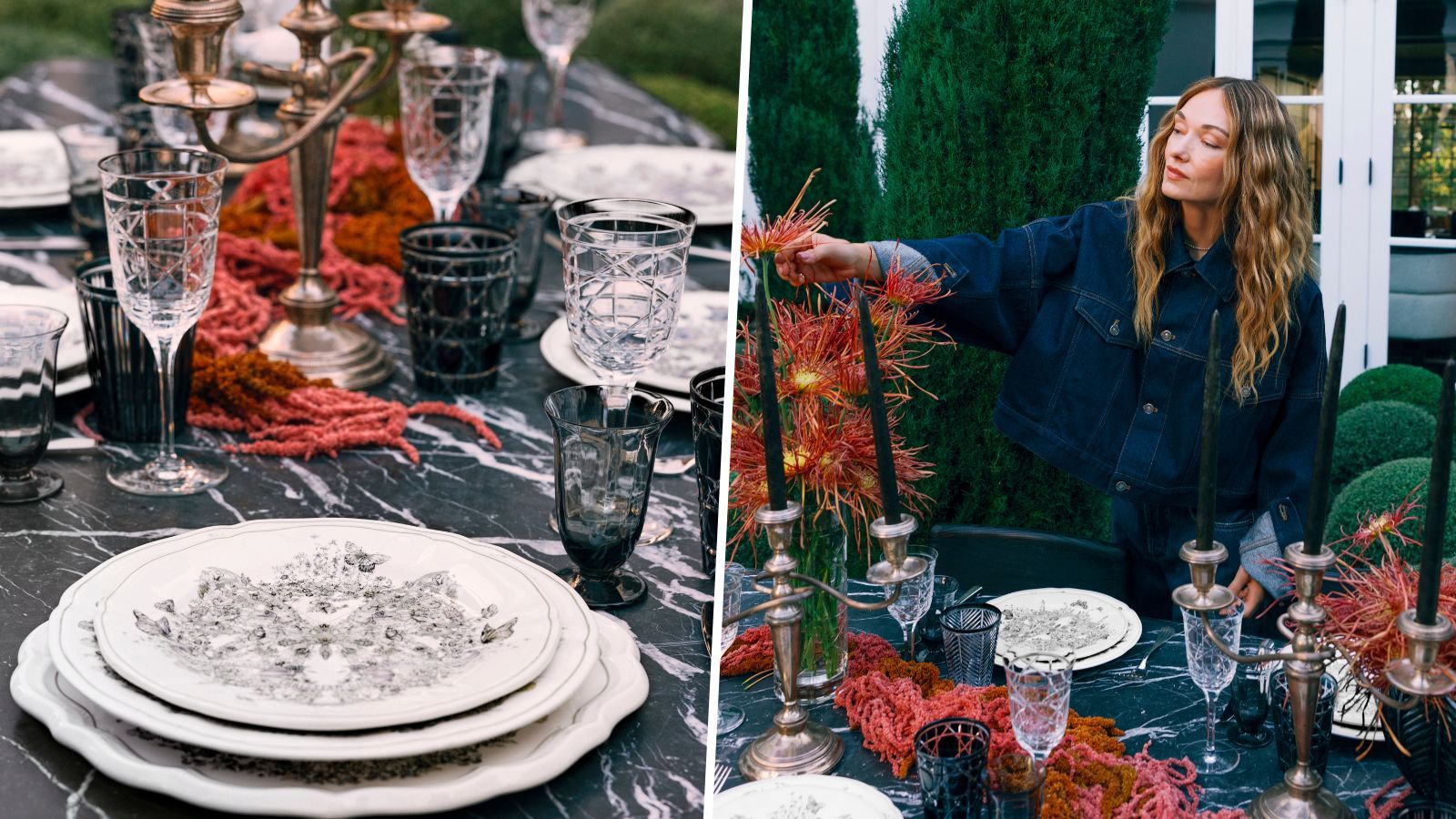 Kelly Wearstler's holiday tablescape in collaboration with Dior