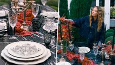 Thanksgiving tablescape and Kelly Wearstler