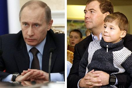 Vladimir Putin and Dmitry Medvedev