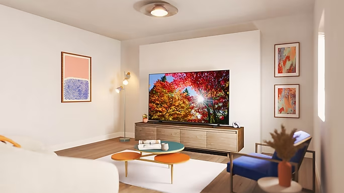 Samsung Q60C lifestyle image in living room