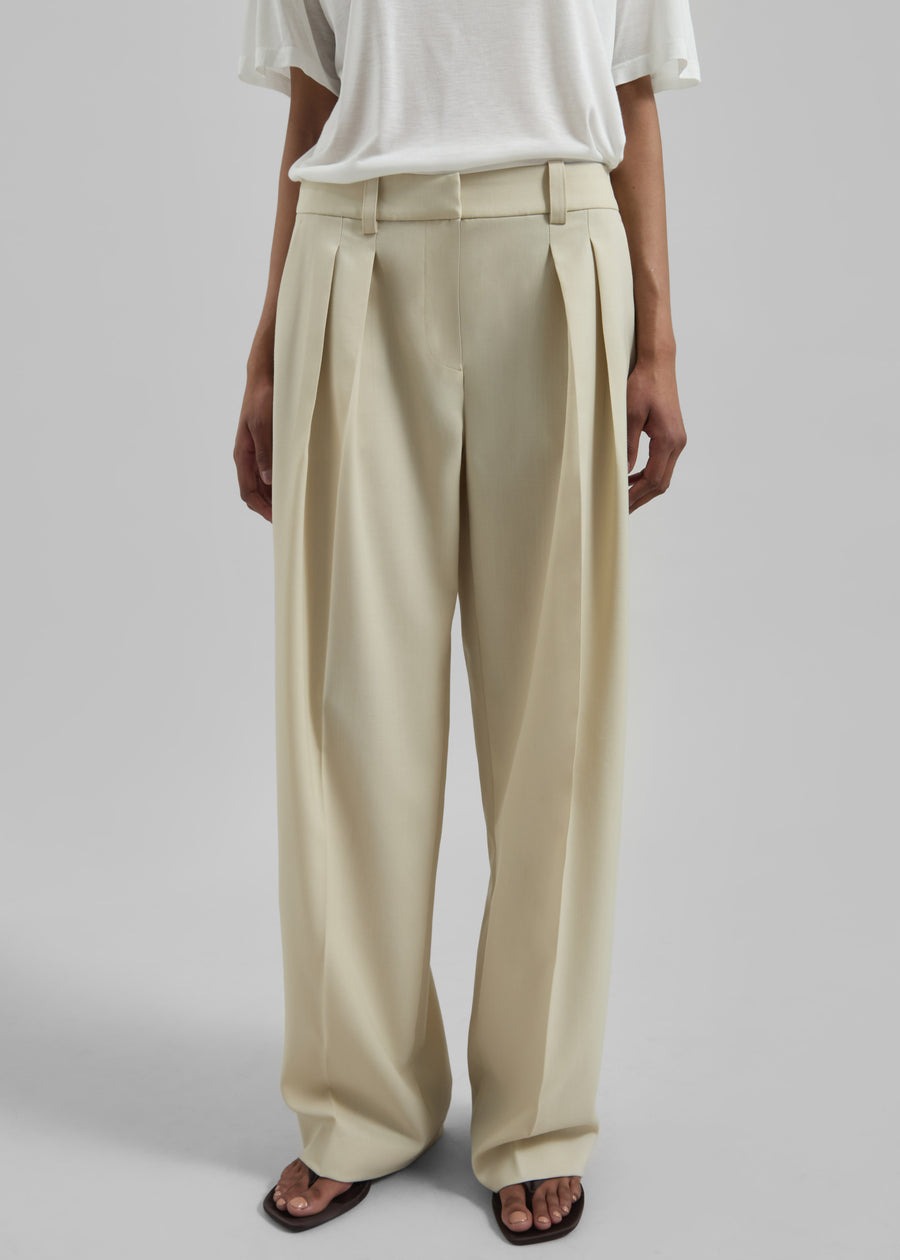 Daytona Pleated Trousers - Cement