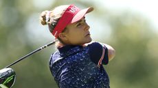 Lexi Thompson during a practice round before the Solheim Cup