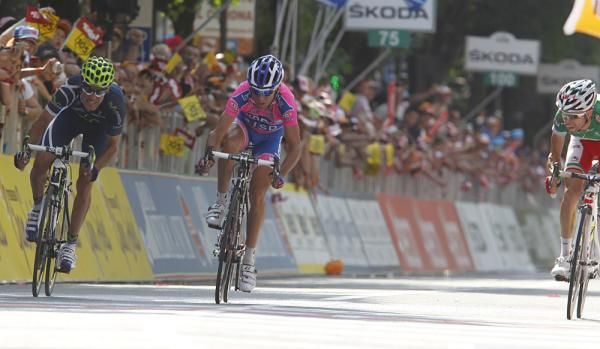 Diego Ulissi (Lampre-ISD) was awarded the stage win after Visconti was relegated.