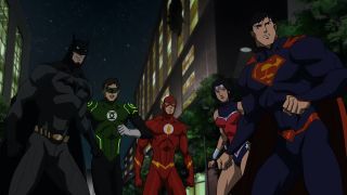 Green Lantern, Flash, Wonder Woman, Superman and Batman in Justice League: War