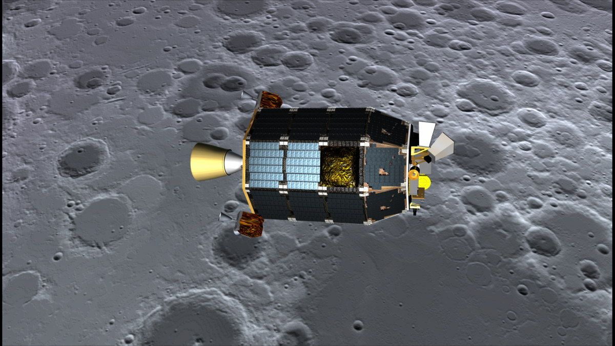  LADEE Above the Lunar Surface Artist&#039;s Concept