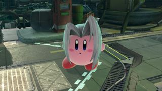 Kirby dressed as Sephiroth