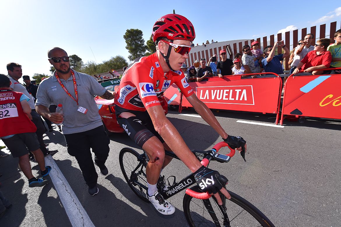 A torn up Chris Froome (Team Sky)