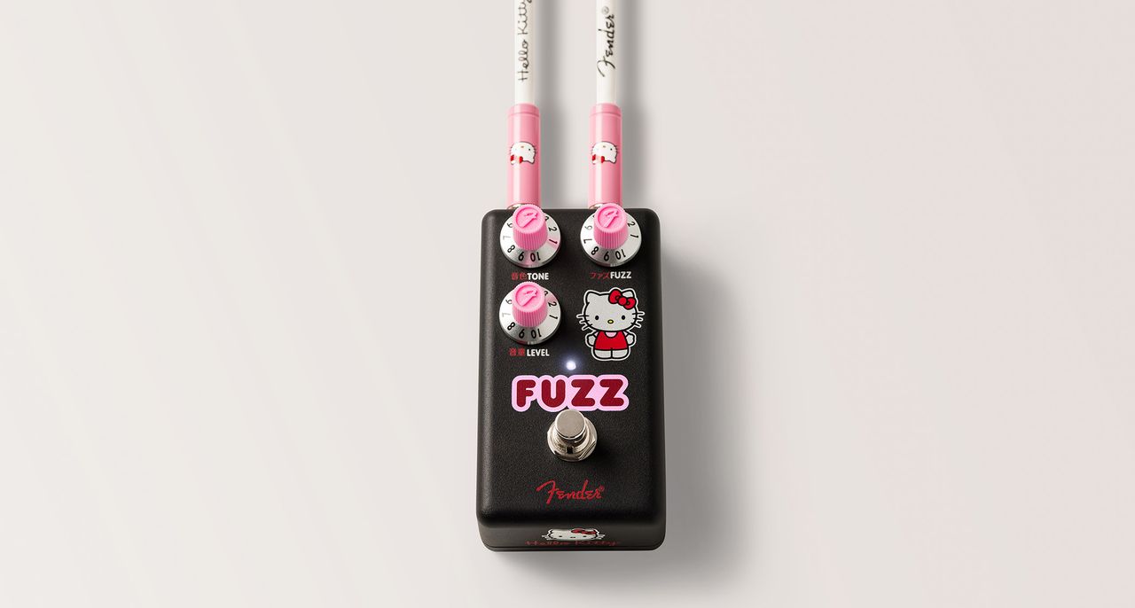 The Fender Hello Kitty Fuzz is now available in black &ndash; and it's still as cute as before with pink knobs and the iconic kitten on the enclosure