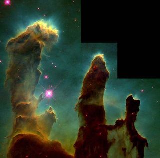 'pillars of creation' in the Eagle Nebula