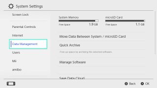 How To Transfer Save Data: Scroll to Data Management