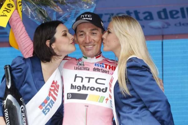 Marco Pinotti wore the first pink jersey of this year's Giro d'Italia