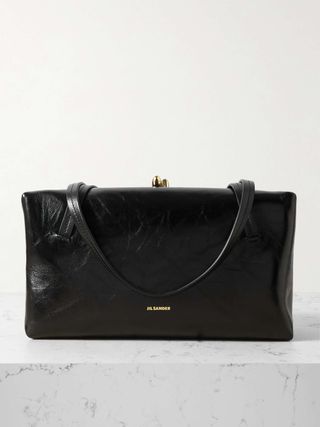 Textured Leather Shoulder Bag