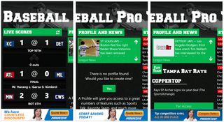 Baseball Pro 14 Main Pages