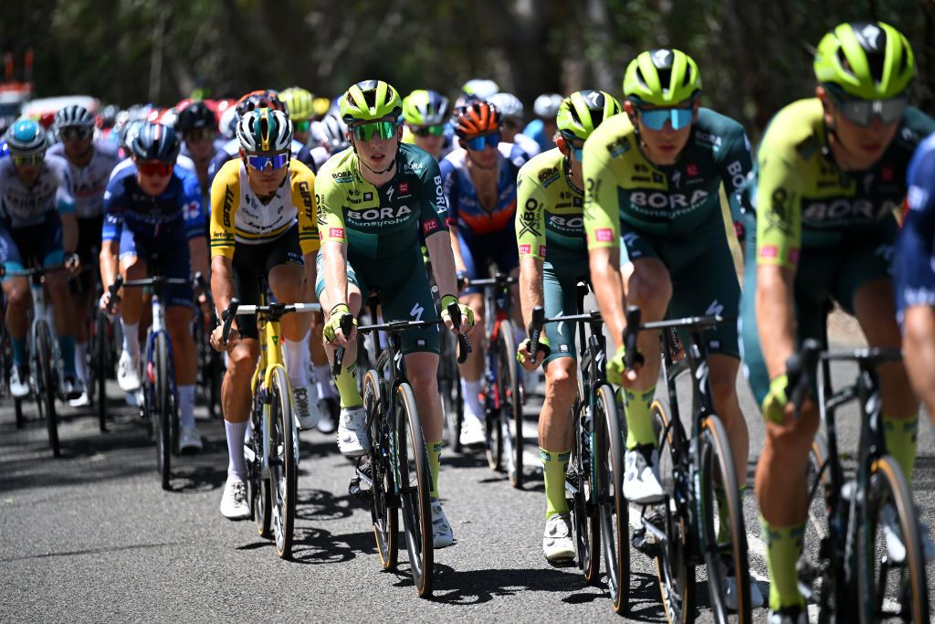 BORA-Hansgrohe monitored the front of the peloton