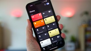 Philips Hue app running on iPhone