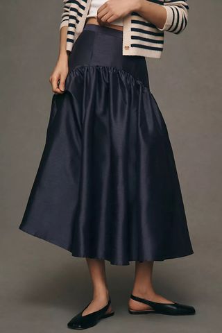 Hutch, Drop-Waist Midi Skirt