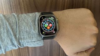 Apple Watch Ultra being tested by Live Science contributor Lloyd Coombes