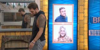 Big Brother 21 Nick walks by nominations for himself and Christie CBS live feeds shot
