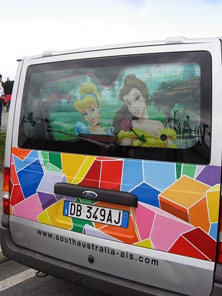 The Disney van.