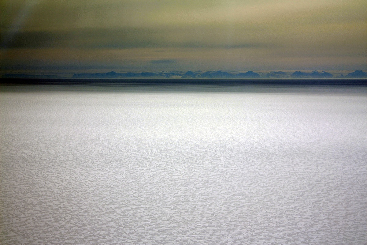 The Dotson ice shelf appears flat from above, but its underside is a rugged landscape of melt.