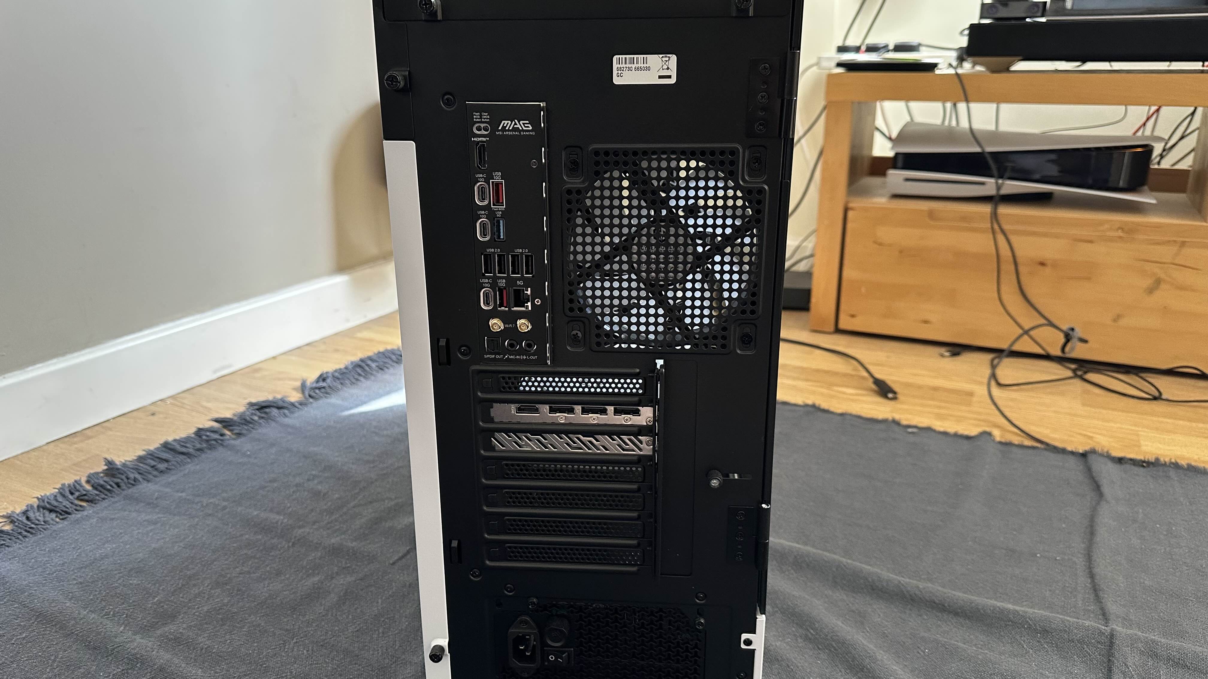 The back of the CyberPowerPC Ultra XT3D