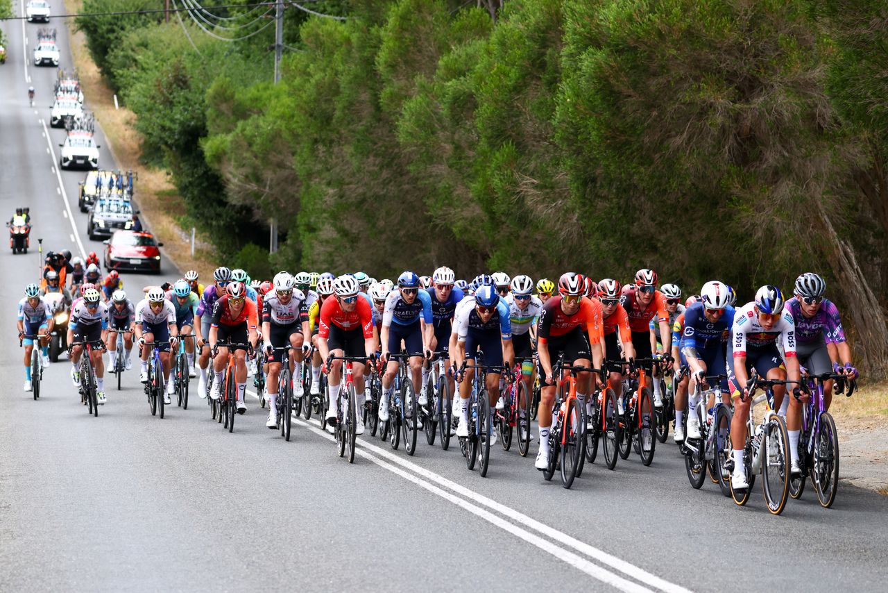 The peloton at the Tour Down Under