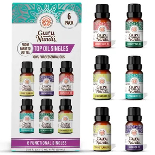 set of 6 essential oils from Guru Nanda