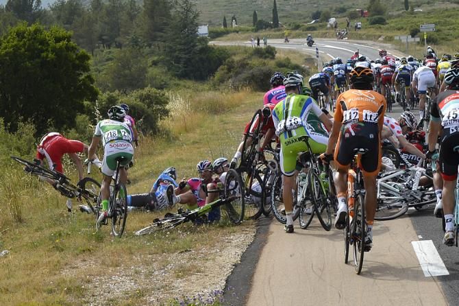 A momentary loss of concentration and the inevitable crash.